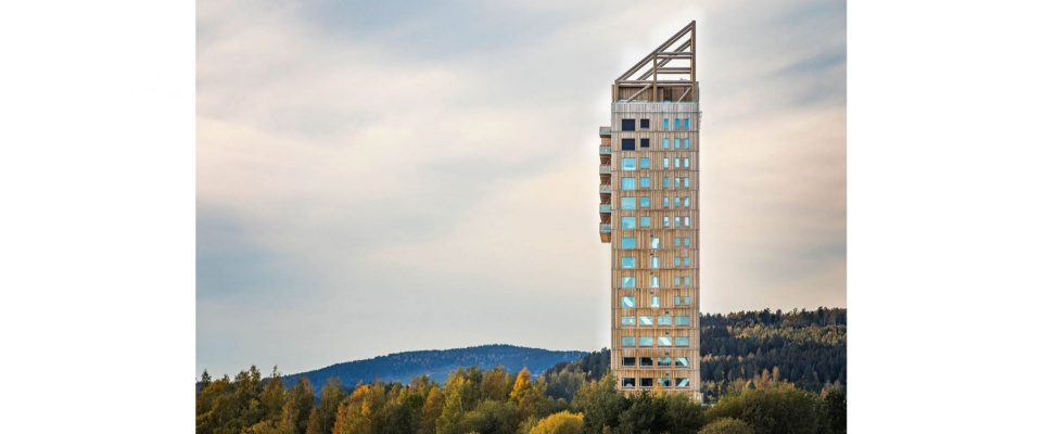 Mjøstårnet, torre más alta contruida con madera en 2019